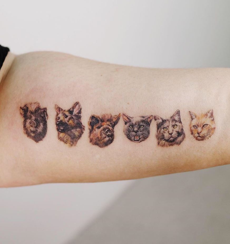 Cute Animals Tattoo