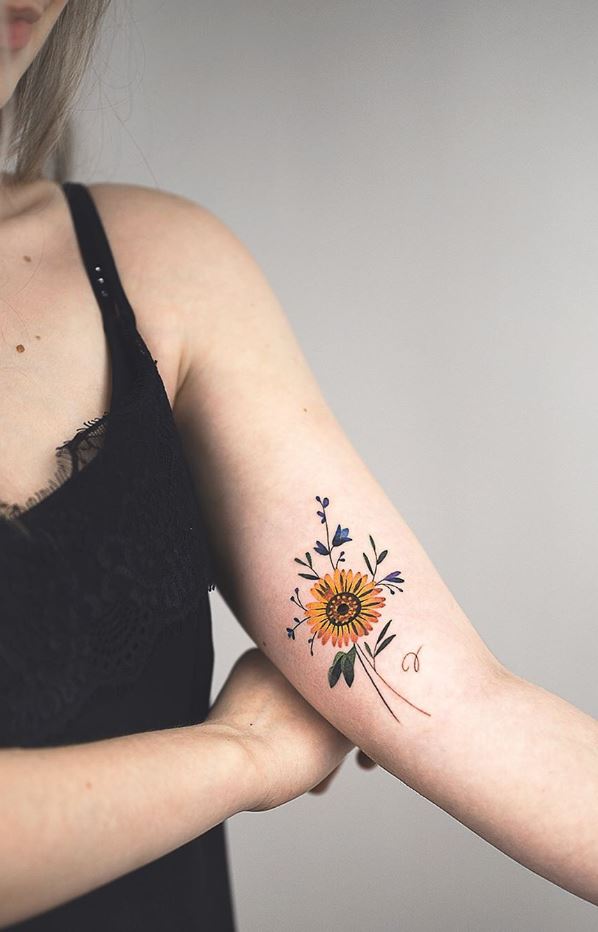 Yellow Flower Tattoo