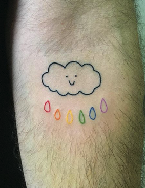 Colorful Cloud Tattoo