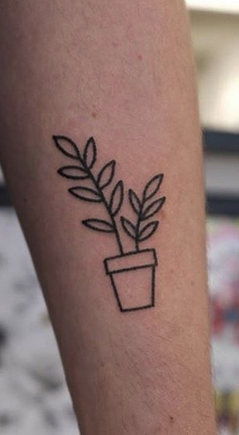Flower Pot Tattoo