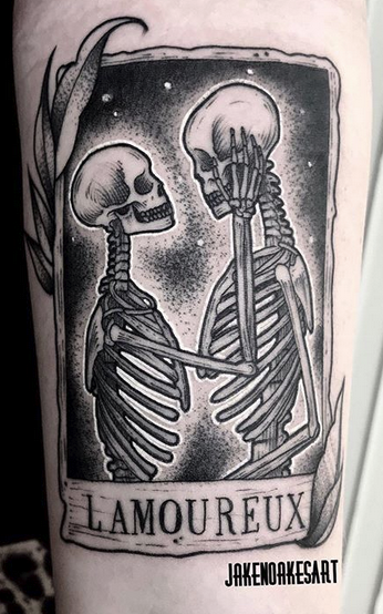 Lover Skeltons Tattoo