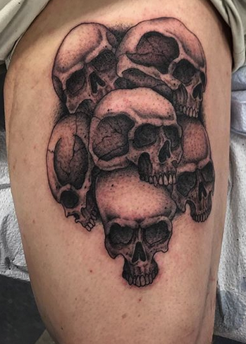 Skull Pile Tattoo