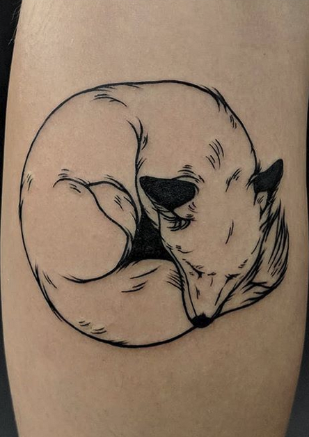 Sleeping Fox Tattoo
