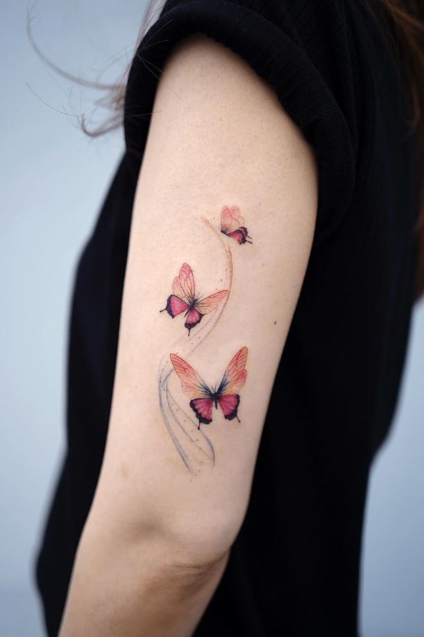 Cute Butterflies Tattoo