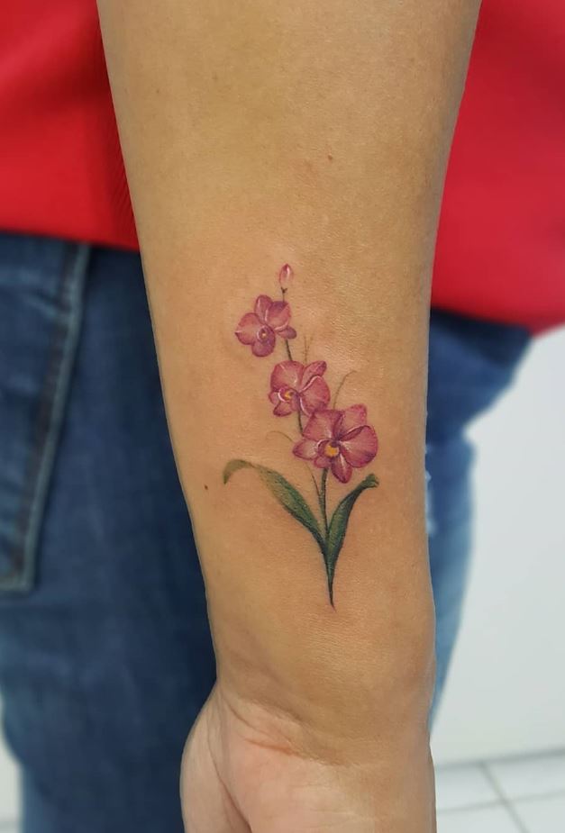 Pink Orchids Tattoo