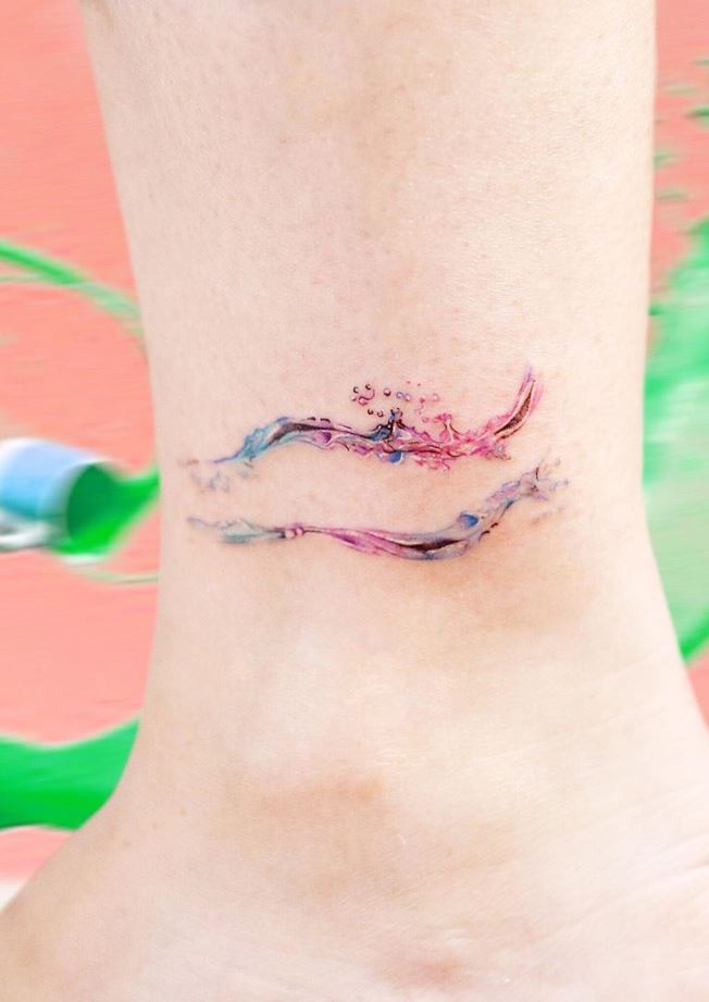 Colorful Waves Tattoo