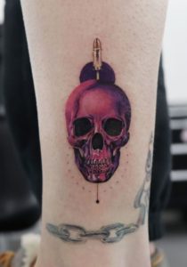 Purple Skull Tattoo - TattMania
