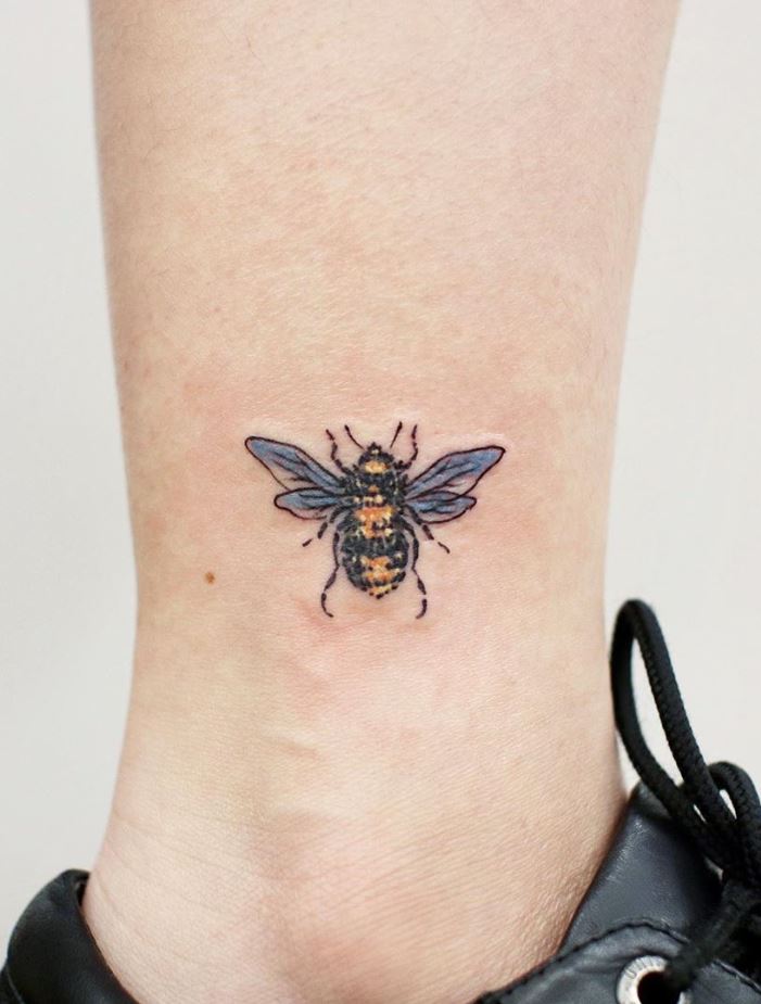 Cute Bee Tattoo