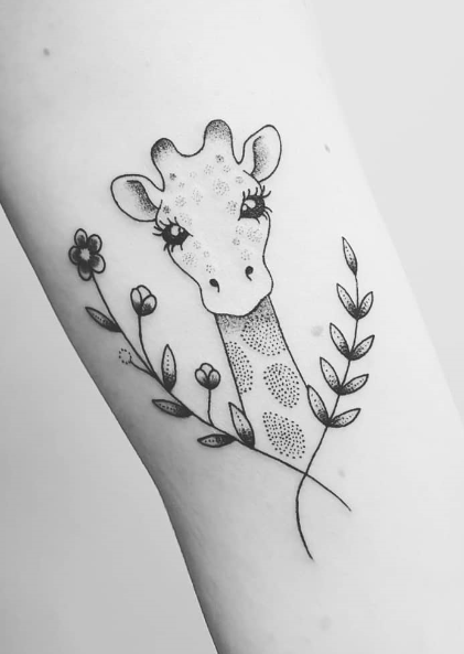 Cute Giraffe Tattoo