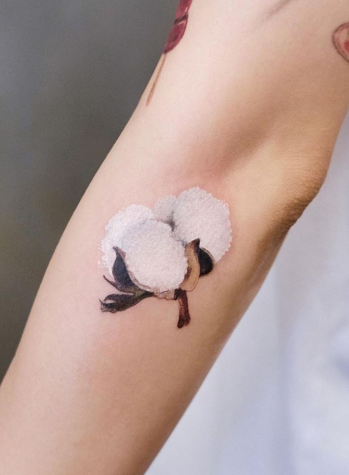 Cotton Flower Tattoo