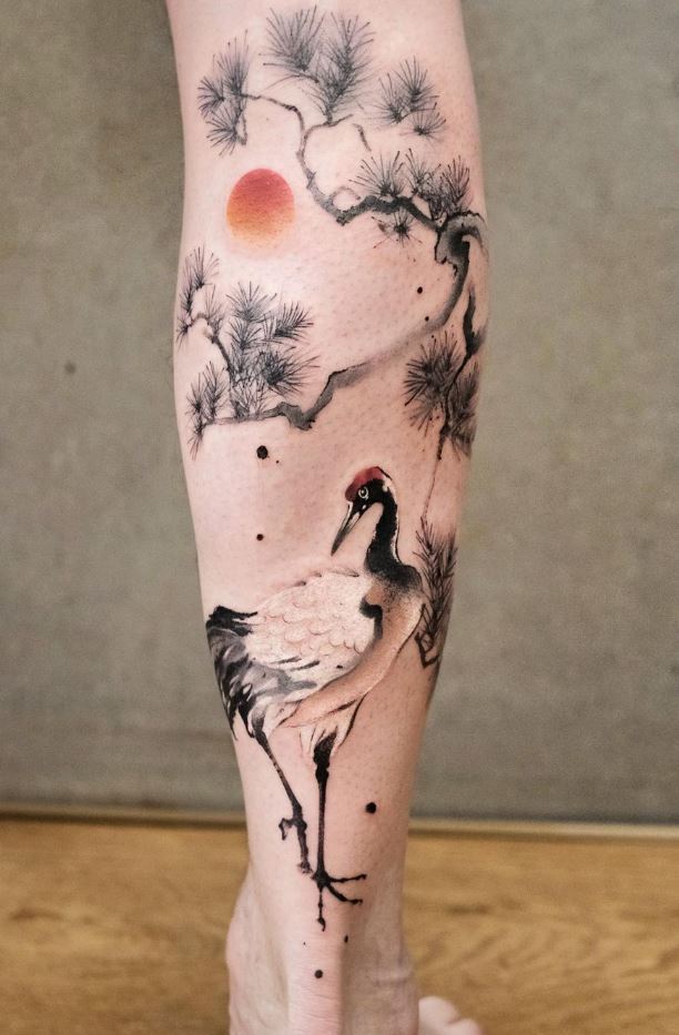 Crane Tattoo